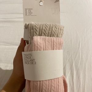 HM GIRLS 2PK TODDLER TIGHTS